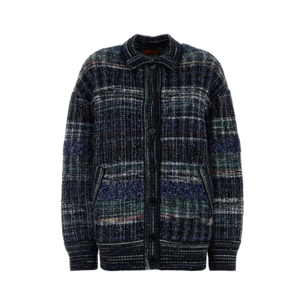 Missoni Women Embroidered Wool Blend Oversize Cardigan